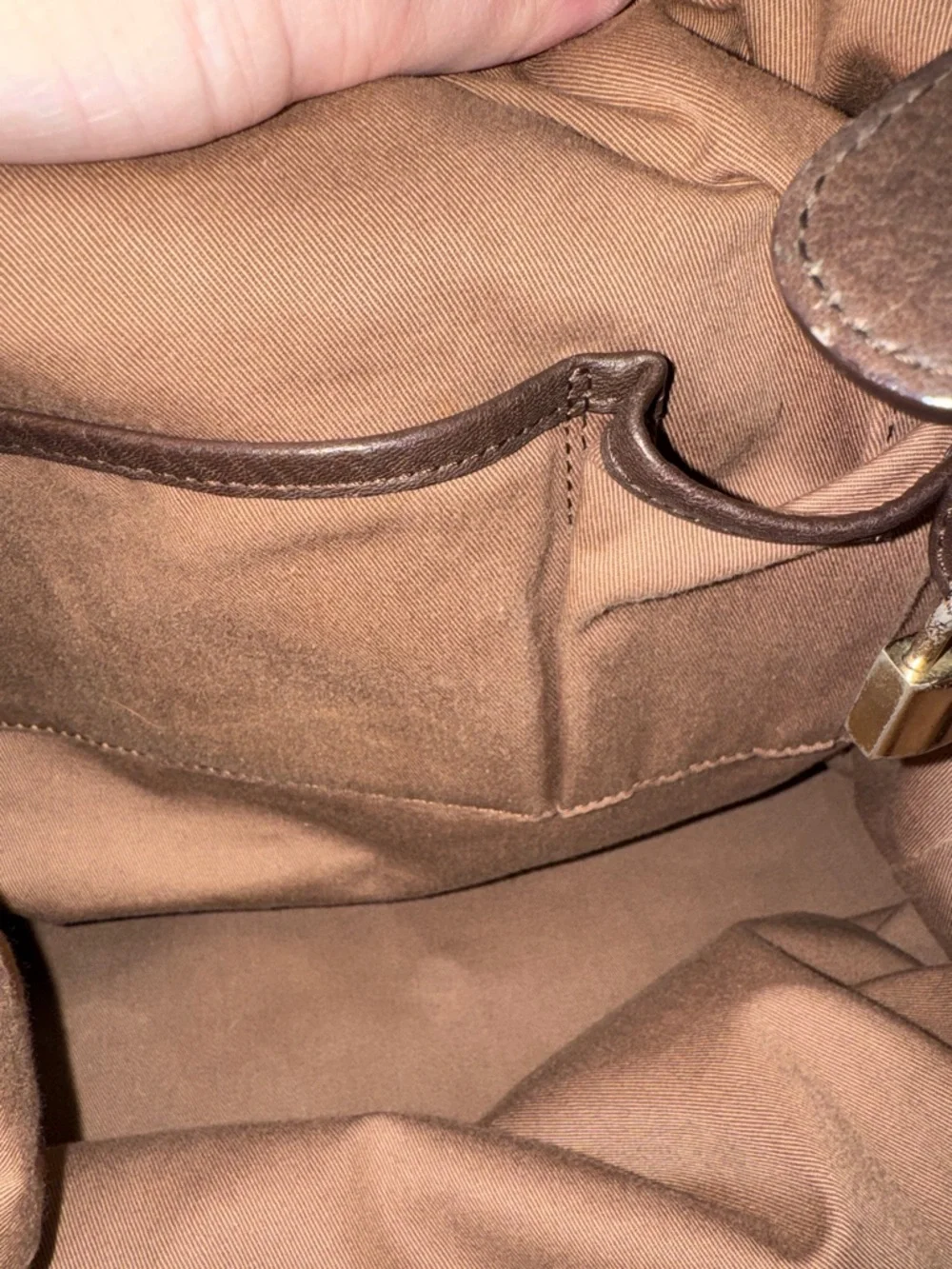 MCM MCM Visetos Hobo Bag Cognac Brown Logo-Print Shoulder Bag - EUC - Picture 7 of 13